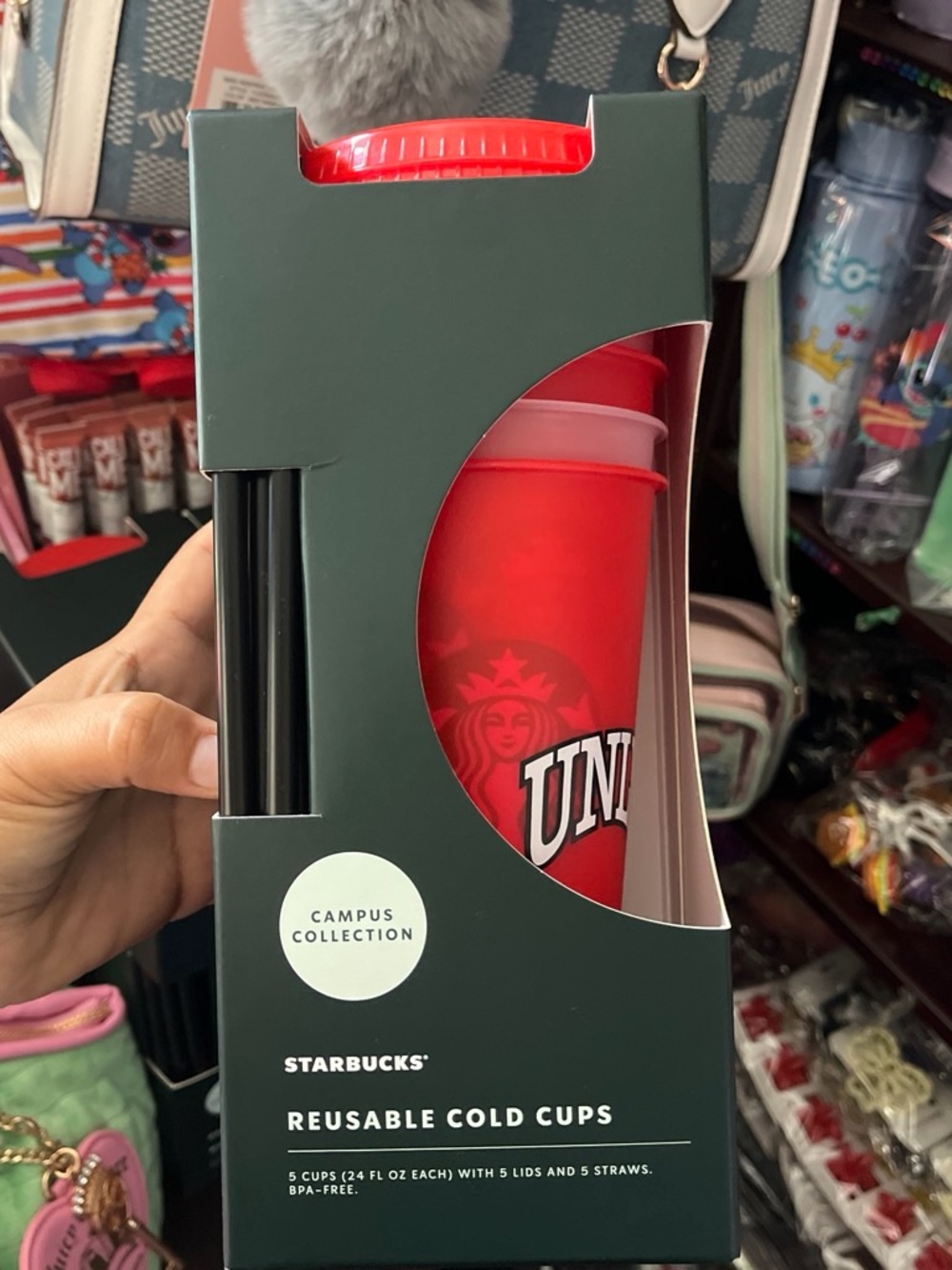 Starbucks Red Reusable Cold Cups - Campus Collection Set